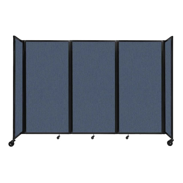 Room Divider 360 Folding Portable Partition 8'6" x 6' Ocean Fabric